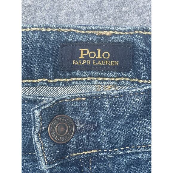Polo Ralph Lauren Big Girl's Denim 5 Pocket Mini Skirt Frayed raw Hem Size 16 XL - Picture 4 of 13